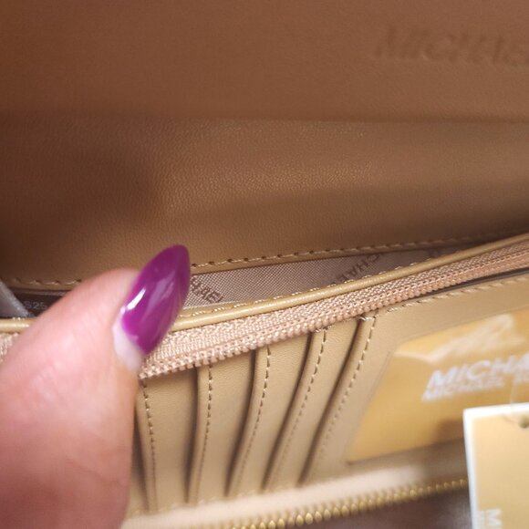 Michael Kors Adele Metallic Woven Leather Wallet - NWT- See Photos For Callout - Picture 9 of 12